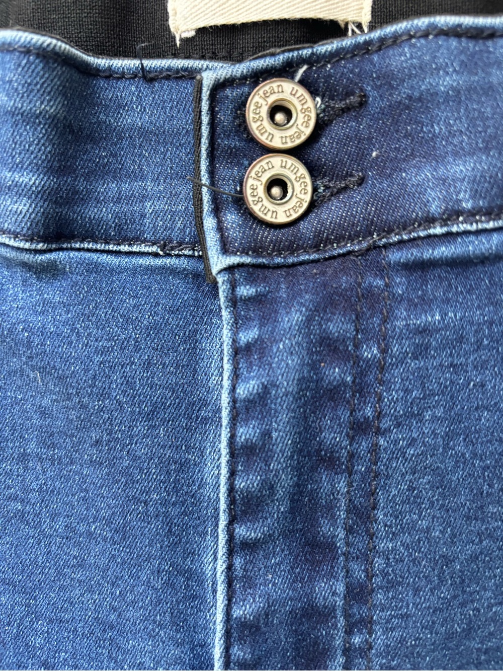Umgee Denim Bell Bottom Flare Boho Jeans Raw Hem Stretch Size 13 Juniors Retro - Picture 8 of 14